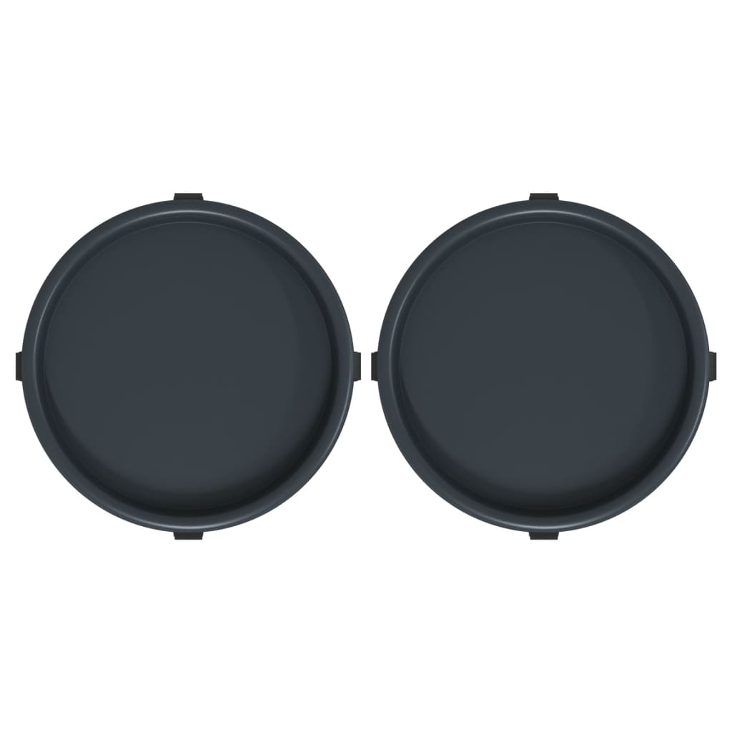 vidaXL Plantentrolleys 2 st met wielen ø34 cm 35 kg grijs - Image 4