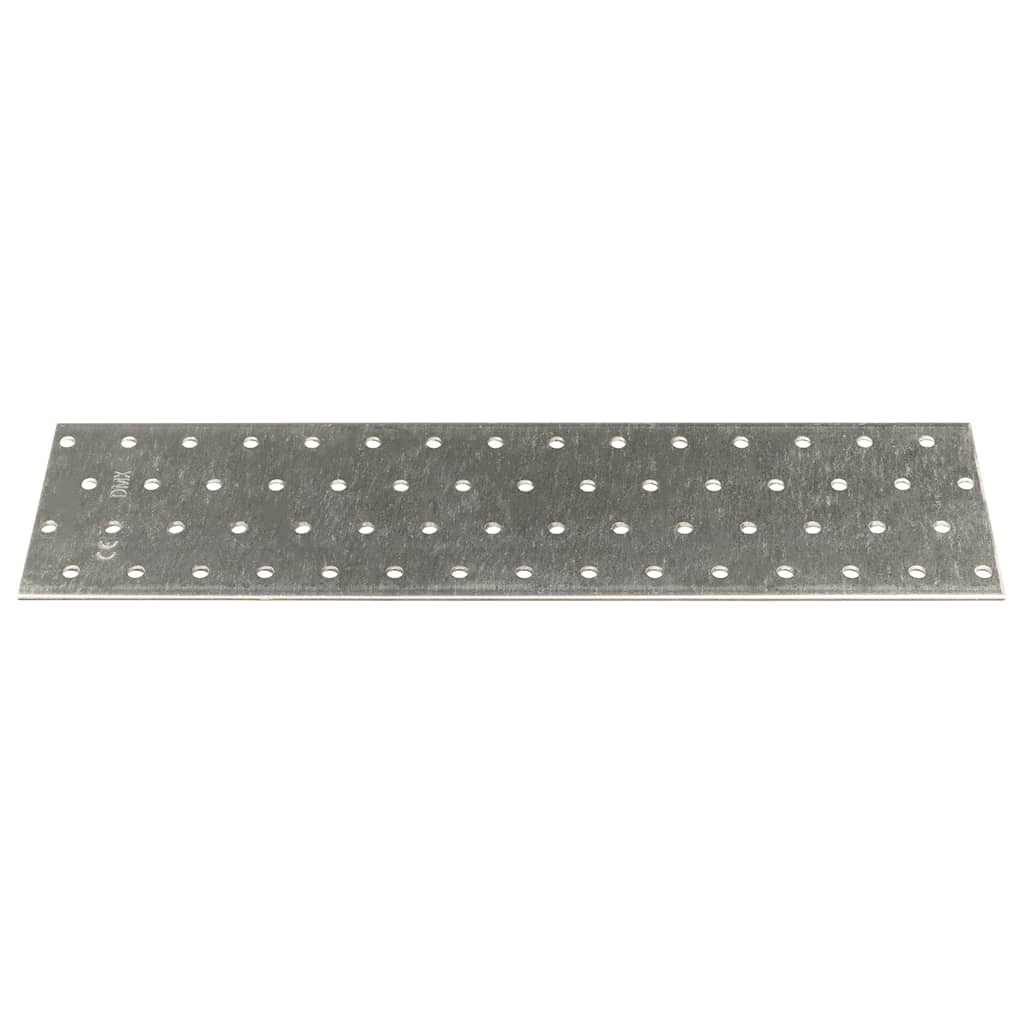 vidaXL Platen geperforeerd 20 st 2 mm 300x80 mm gegalvaniseerd staal - Afbeelding 4