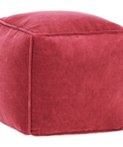 vidaXL Poef 40x40x40 cm katoenfluweel roze