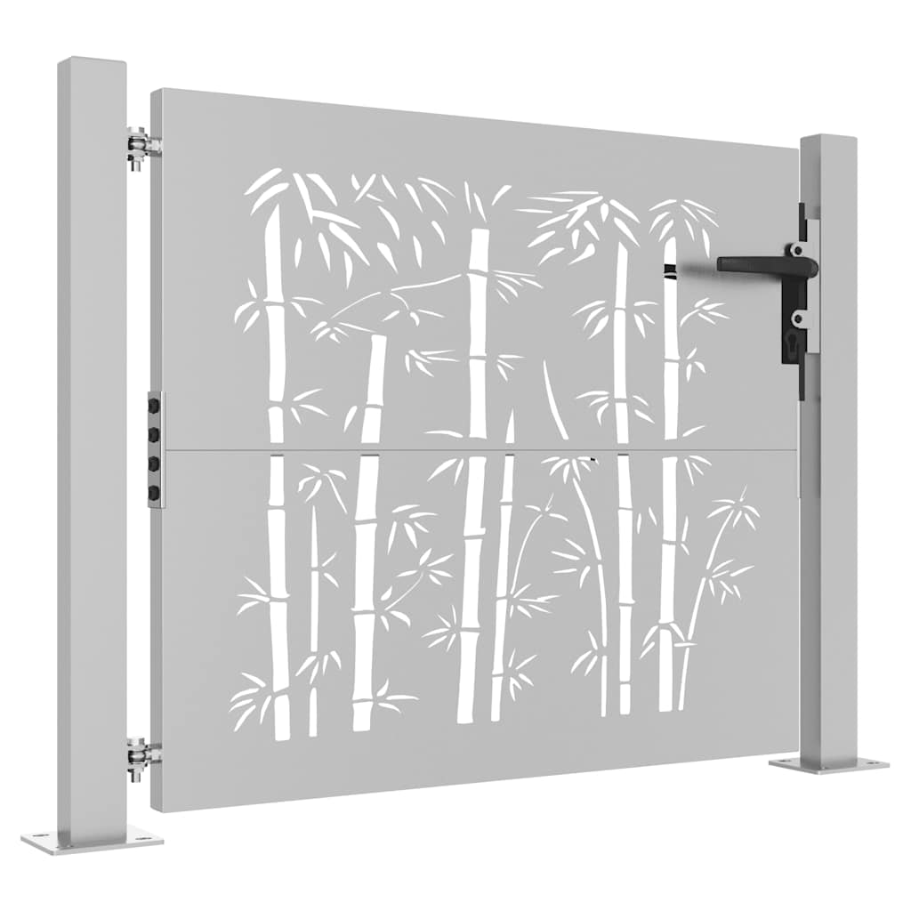 vidaXL Poort 100x100 cm bamboe-ontwerp cortenstaal - Image 4