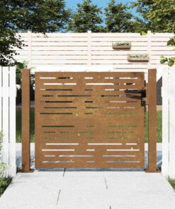 vidaXL Poort 100x100 cm vierkant cortenstaal