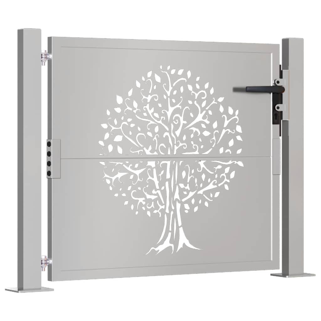 vidaXL Poort 100x125 cm boomontwerp cortenstaal - Image 5