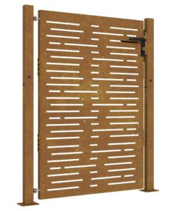 vidaXL Poort 100x125 cm vierkant cortenstaal