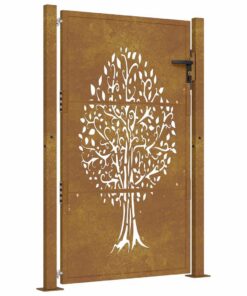 vidaXL Poort 100x150 cm boomontwerp cortenstaal