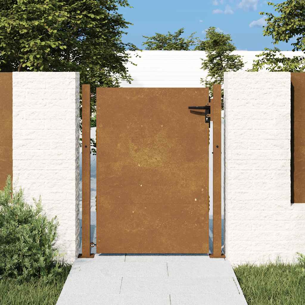 vidaXL Poort 100x150 cm cortenstaal
