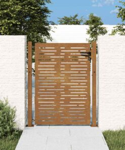 vidaXL Poort 100x150 cm vierkant cortenstaal