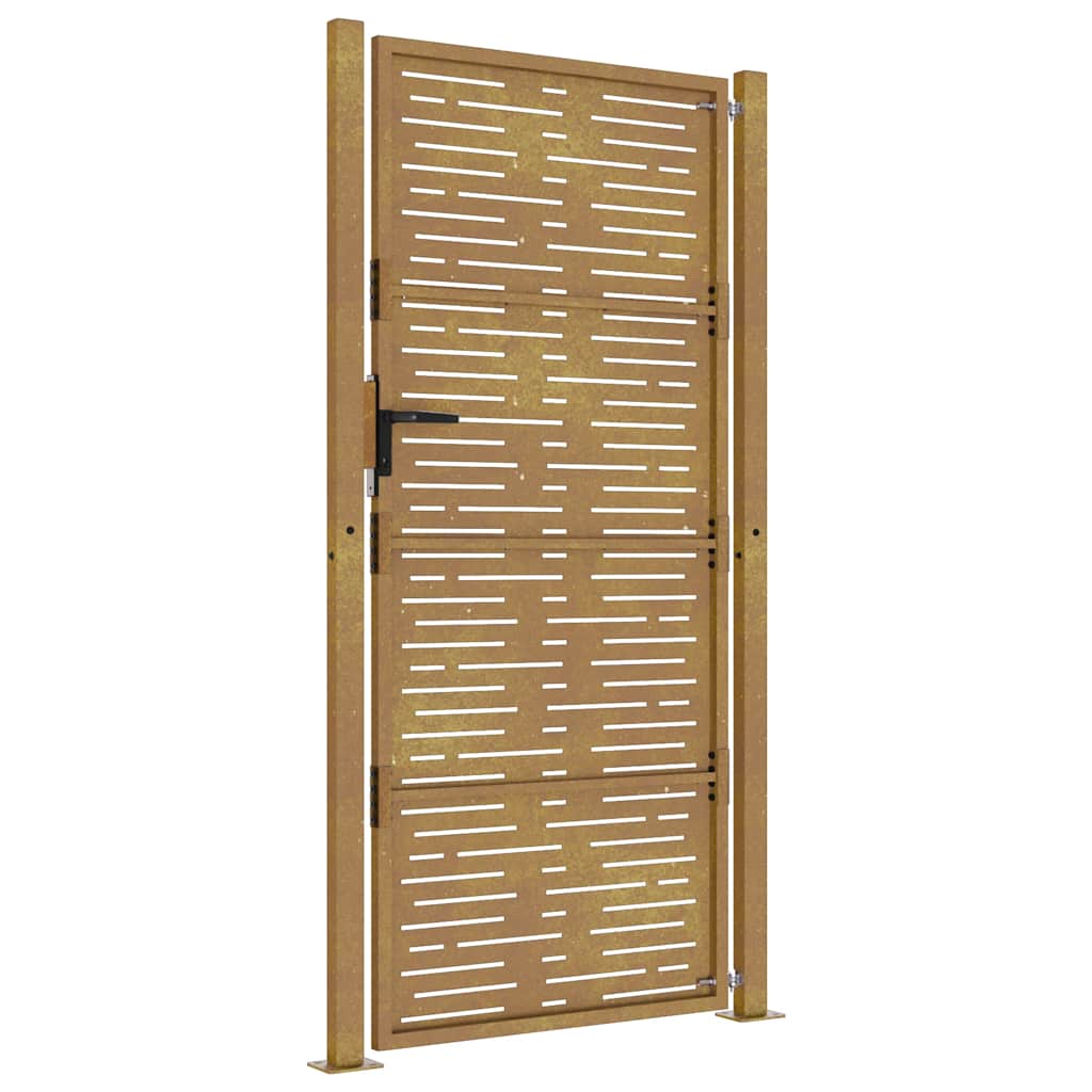 vidaXL Poort 100x175 cm vierkant cortenstaal - Afbeelding 5