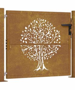 vidaXL Poort 100x75 cm boomontwerp cortenstaal