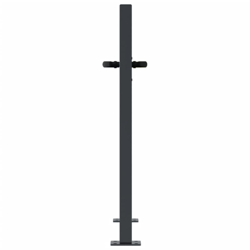 vidaXL Poort 100x75 cm met boomontwerp staal antracietkleurig - Image 5