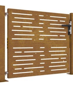 vidaXL Poort 100x75 cm vierkant cortenstaal