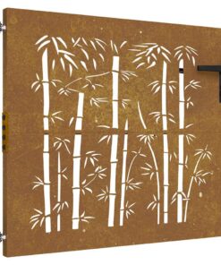 vidaXL Poort 85x100 cm bamboe-ontwerp cortenstaal