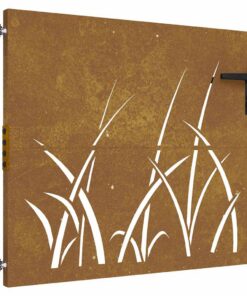 vidaXL Poort 85x100 cm grasontwerp cortenstaal