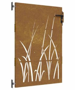 vidaXL Poort 85x125 cm grasontwerp cortenstaal