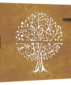 vidaXL Poort 85x150 cm vierkant cortenstaal