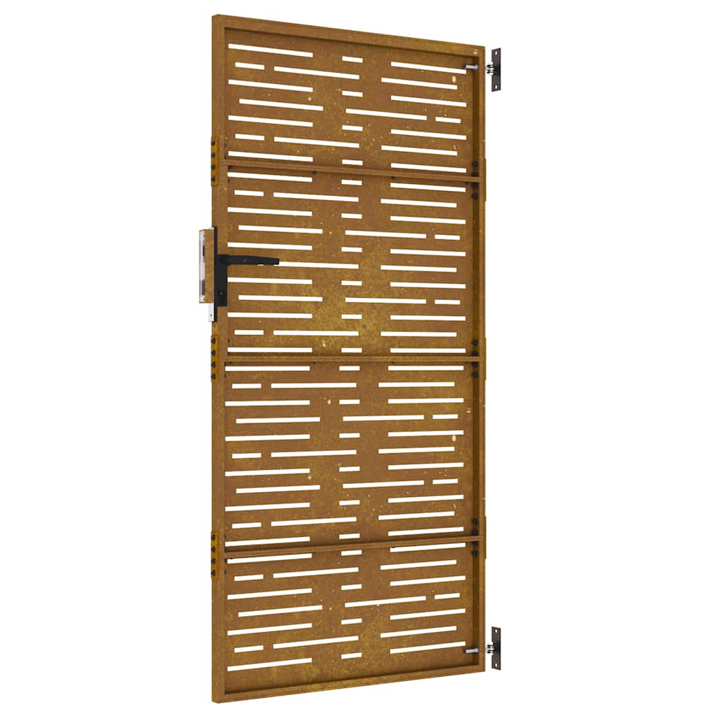 vidaXL Poort 85x175 cm vierkant cortenstaal - Image 7