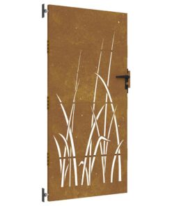 vidaXL Poort 85x200 cm grasontwerp cortenstaal