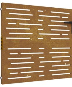 vidaXL Poort 85x75 cm vierkant cortenstaal