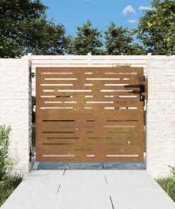 vidaXL Poort 85x75 cm vierkant cortenstaal