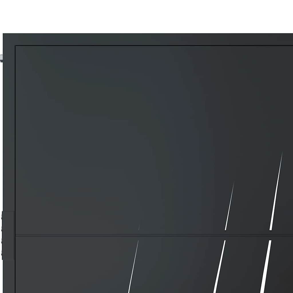 vidaXL Poort met grasontwerp 100x75 cm staal antracietkleurig - Image 6