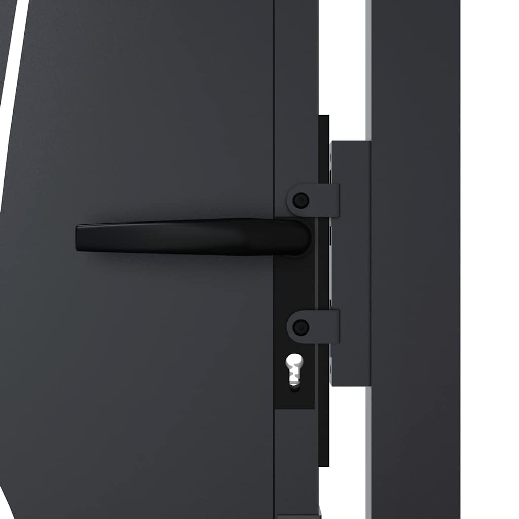vidaXL Poort met grasontwerp 100x75 cm staal antracietkleurig - Image 7