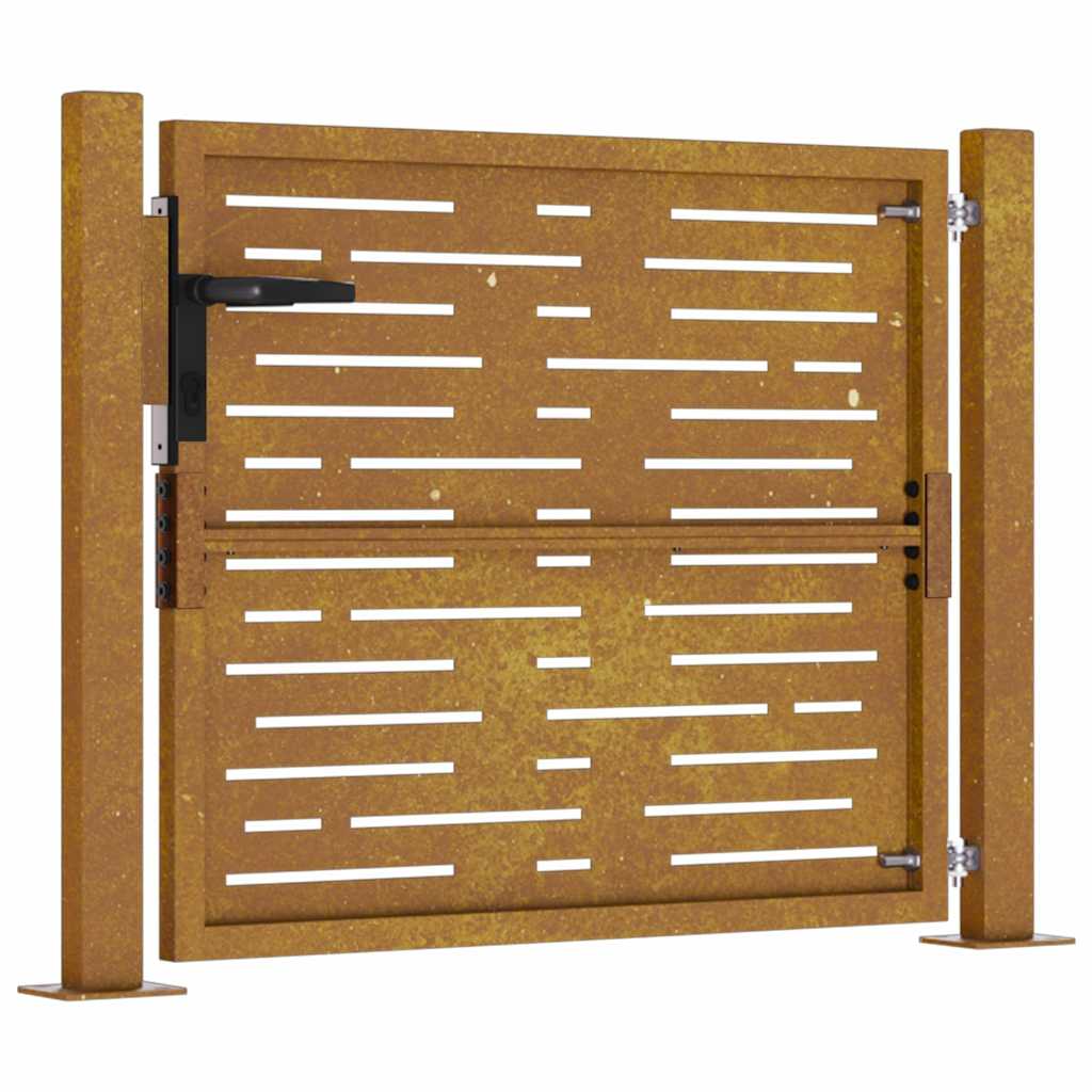 vidaXL Poort vierkant 100x100 cm cortenstaal - Image 5