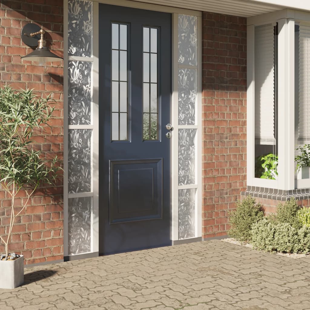 vidaXL Raamfolie bloemenpatroon mat 45x500 cm PVC