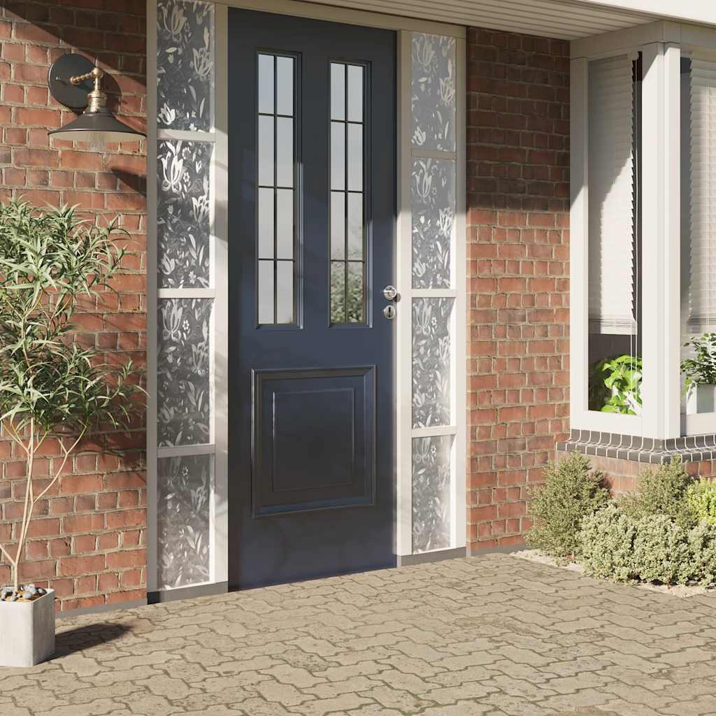 vidaXL Raamfolie bloemenpatroon mat 90x500 cm PVC