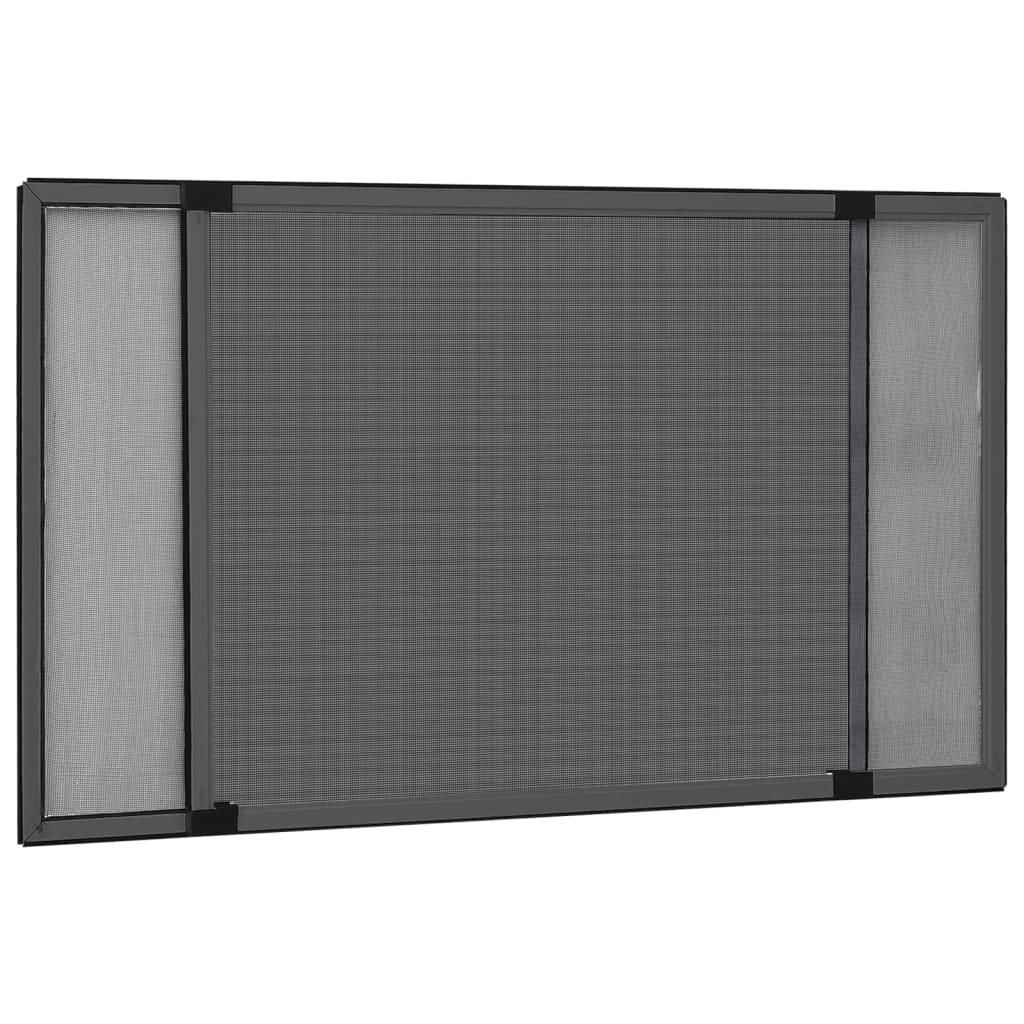 vidaXL Raamhor uitschuifbaar (75-143)x50 cm antracietkleurig