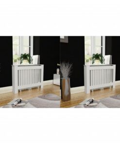 vidaXL Radiatorombouw 2 st 112 cm MDF wit