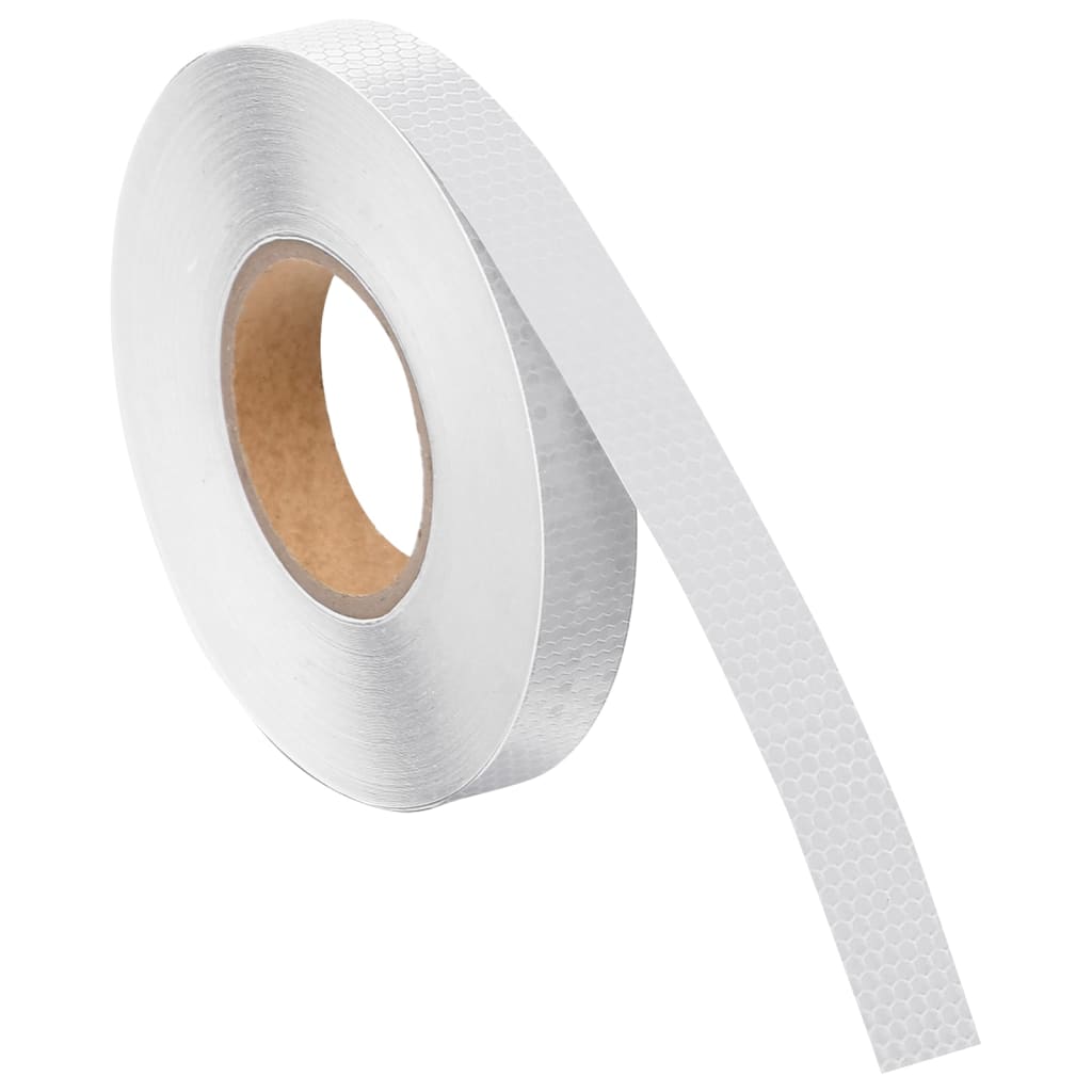 vidaXL Reflecterende tape 2,5 cm x 50 m PVC wit - Afbeelding 5