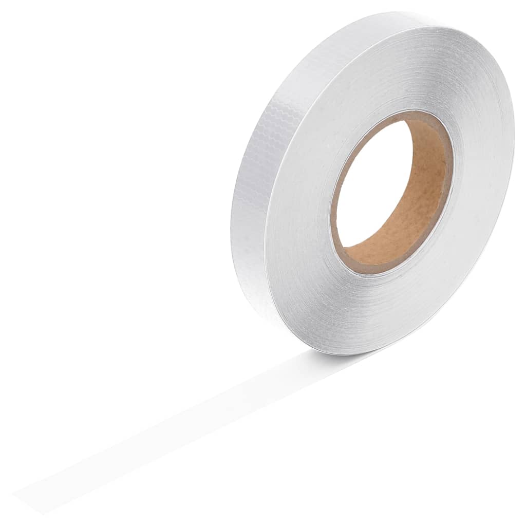 vidaXL Reflecterende tape 2,5 cm x 50 m PVC wit - Afbeelding 6