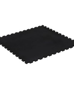 vidaXL Rubbertegel 12 mm 100x100 cm zwart