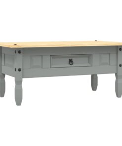 vidaXL Salontafel 100x55x44 cm Mexicaans grenenhout Corona-stijl grijs