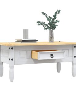 vidaXL Salontafel 100x55x44 cm Mexicaans grenenhout Corona-stijl wit