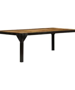 vidaXL Salontafel 110 cm massief ruw mangohout en staal