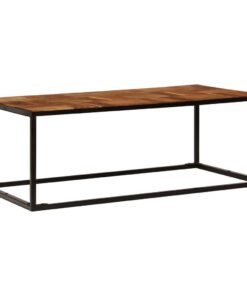 vidaXL Salontafel 110x60x40 cm massief acaciahout en staal