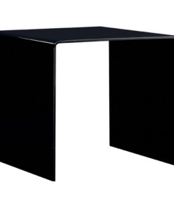vidaXL Salontafel 50x50x45 cm gehard glas zwart