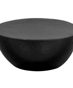 vidaXL Salontafel 70x30 cm gehamerd aluminium zwart