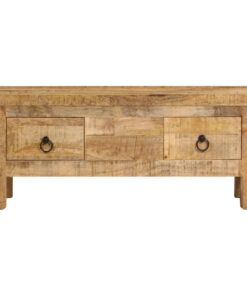 vidaXL Salontafel 90x45x35 cm massief mangohout