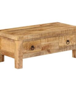 vidaXL Salontafel 90x45x35 cm massief mangohout