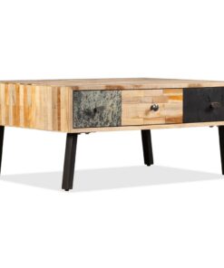 vidaXL Salontafel 90x65x40 cm massief gerecycled teakhout