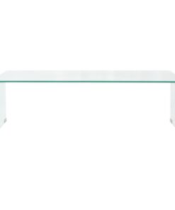 vidaXL Salontafel 98x45x30 cm gehard glas transparant