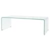 vidaXL Salontafel 98x45x30 cm gehard glas transparant