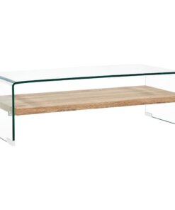 vidaXL Salontafel 98x45x31 cm gehard glas transparant