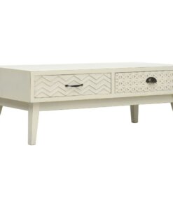 vidaXL Salontafel met 2 lades 110x50x40 cm bewerkt hout grijs