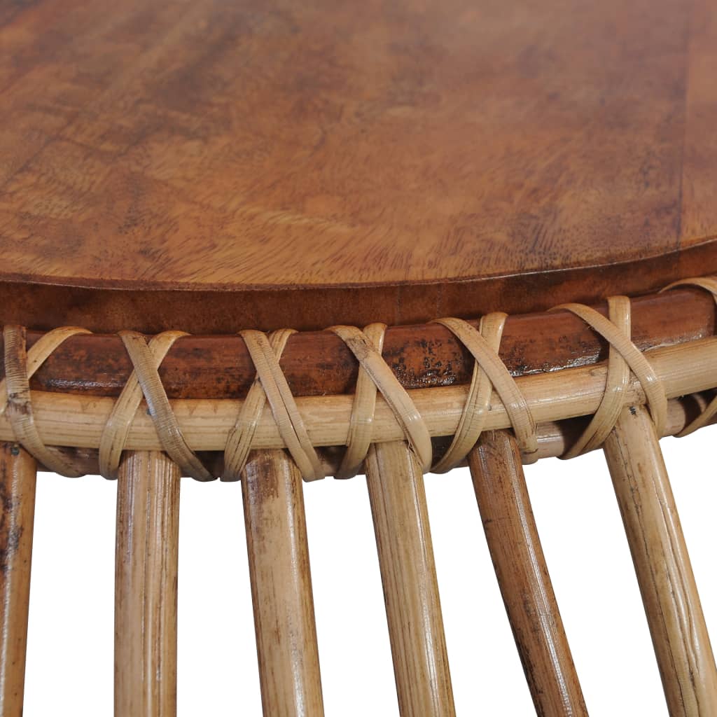 vidaXL Salontafels 2 st natuurlijk rattan - Afbeelding 4