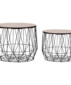 vidaXL Salontafels 2 st zwart