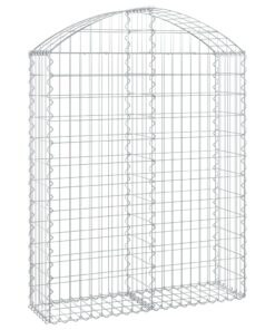 vidaXL Schanskorf gewelfd 100x30x120/140 cm gegalvaniseerd ijzer