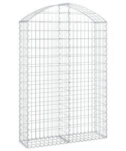 vidaXL Schanskorf gewelfd 100x30x140/160 cm gegalvaniseerd ijzer