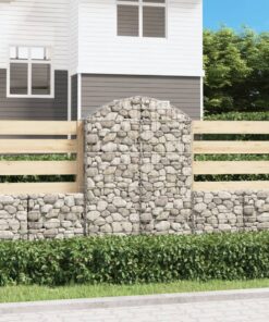 vidaXL Schanskorf gewelfd 100x30x140/160 cm gegalvaniseerd ijzer